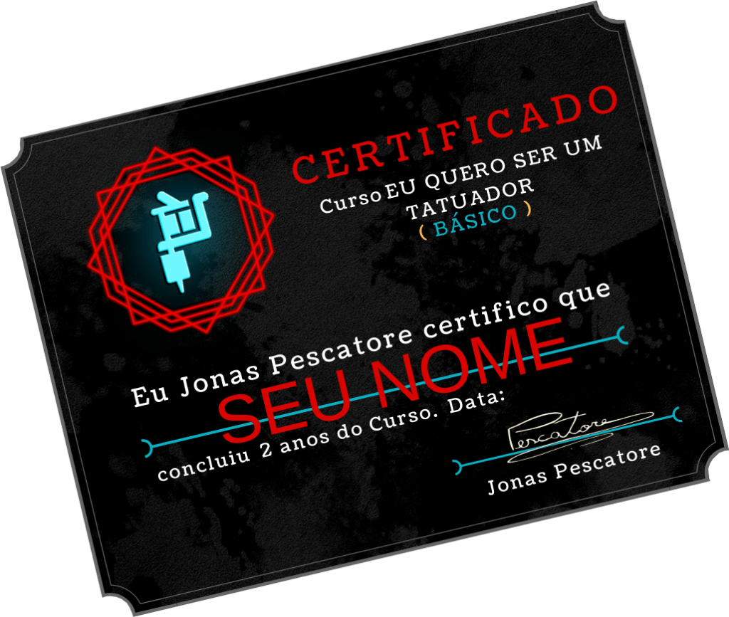 certificado de conclusão do curso de tatuagem 